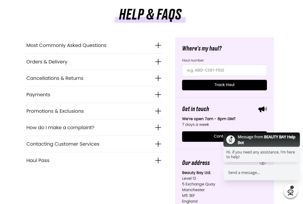 help and faq