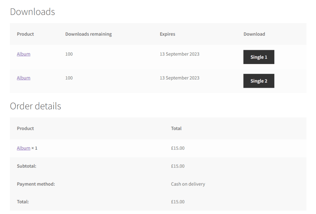 woocommerce order confirm pay digital product