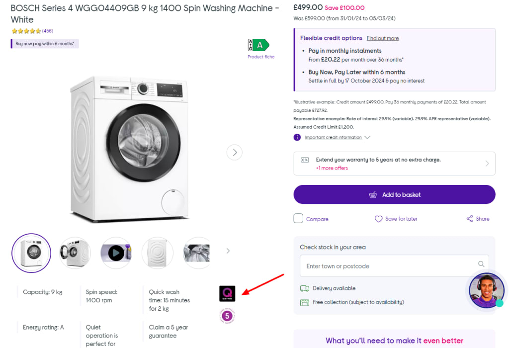 trust seals on product page