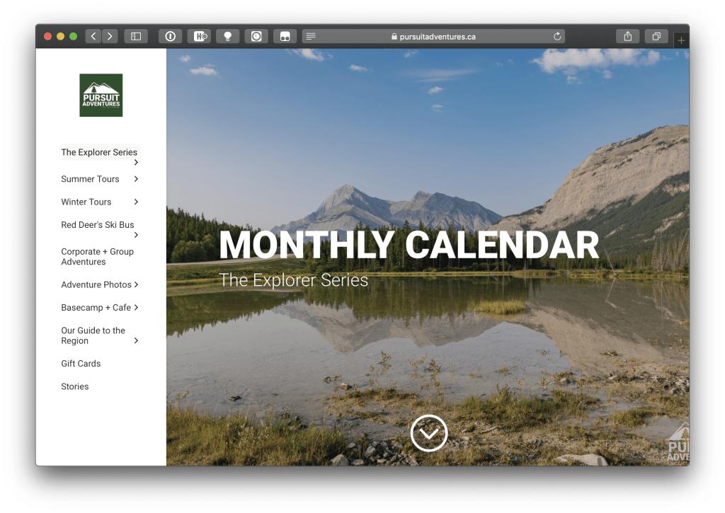 Large image above the calendar