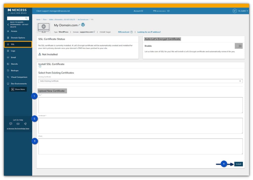 Here is how you can install Cloudflare SSL on your Nexcess client portal.