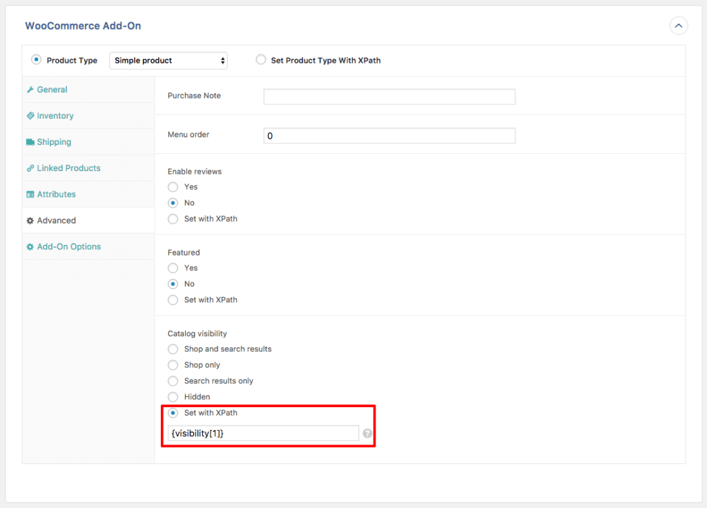 example of WooCommerce add-on