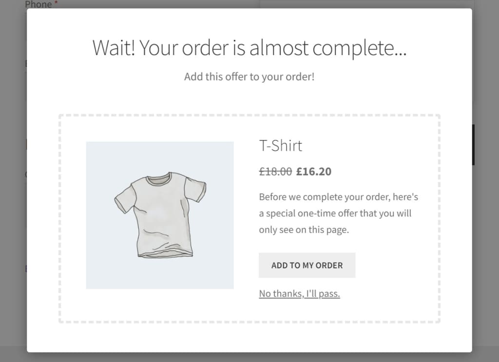 cross-sell after checkout