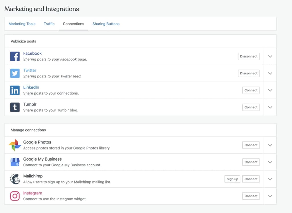 jetpack plugin marketing and integrations