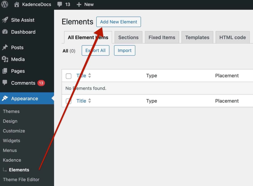 Add New Element