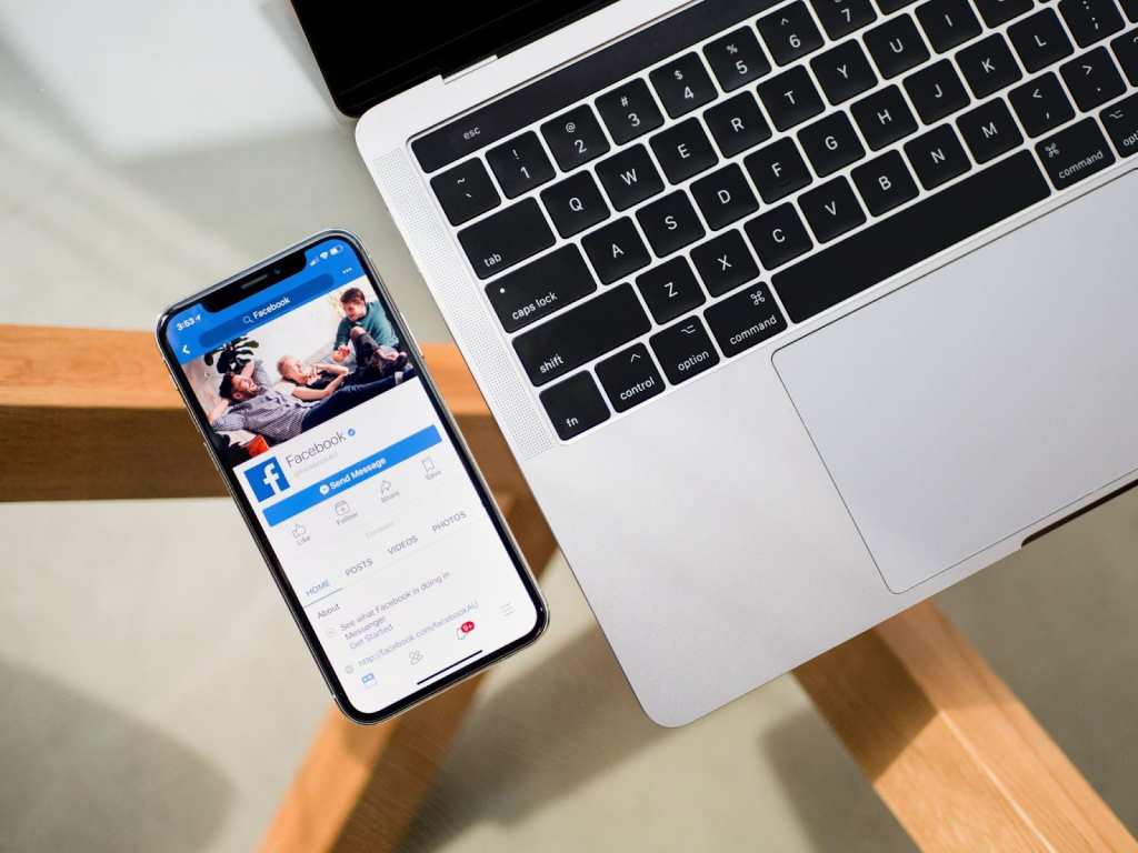 An iPhone displaying Facebook.