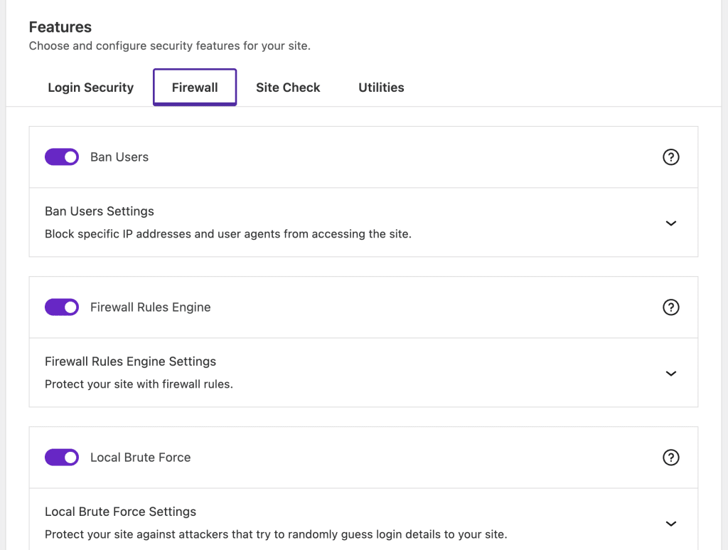 Solid Security�s firewall configuration