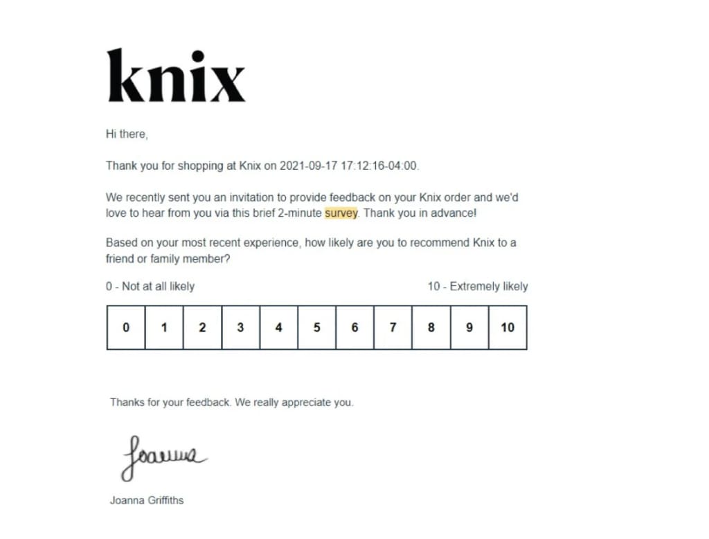 customer survey