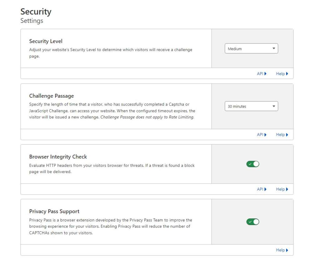 The higher the Security Level chosen, the less chances that a malicious request comes through. Setting the Security Level setting to Medium or High ensures that requests coming from IP addresses with a known history of abuse will be challenged.