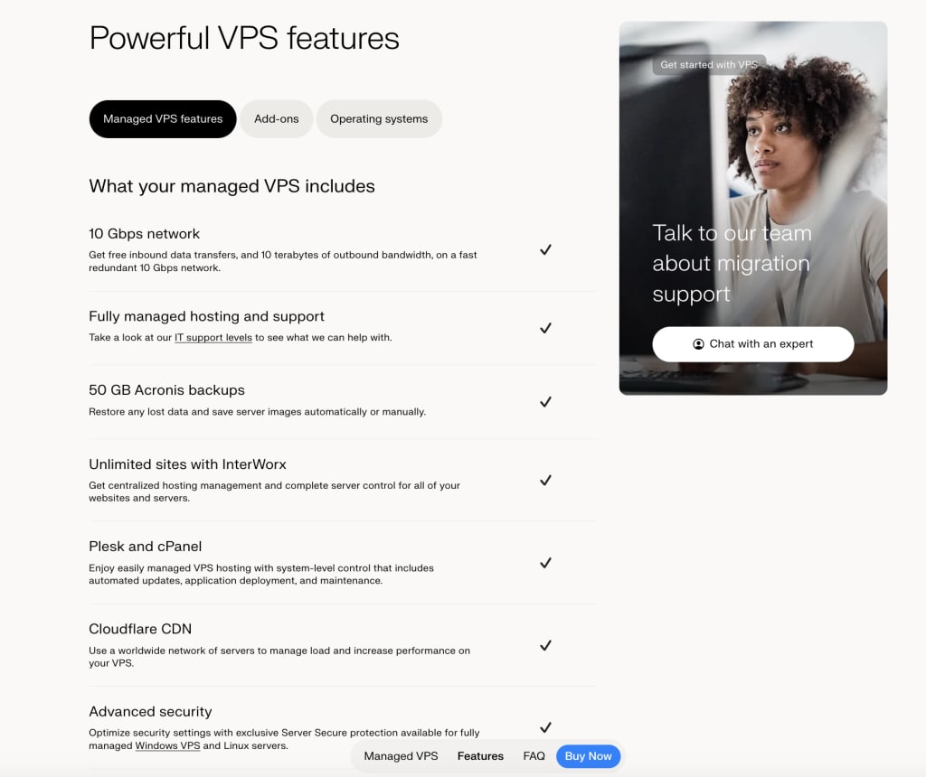 Liquid Web VPS hosting’s features.