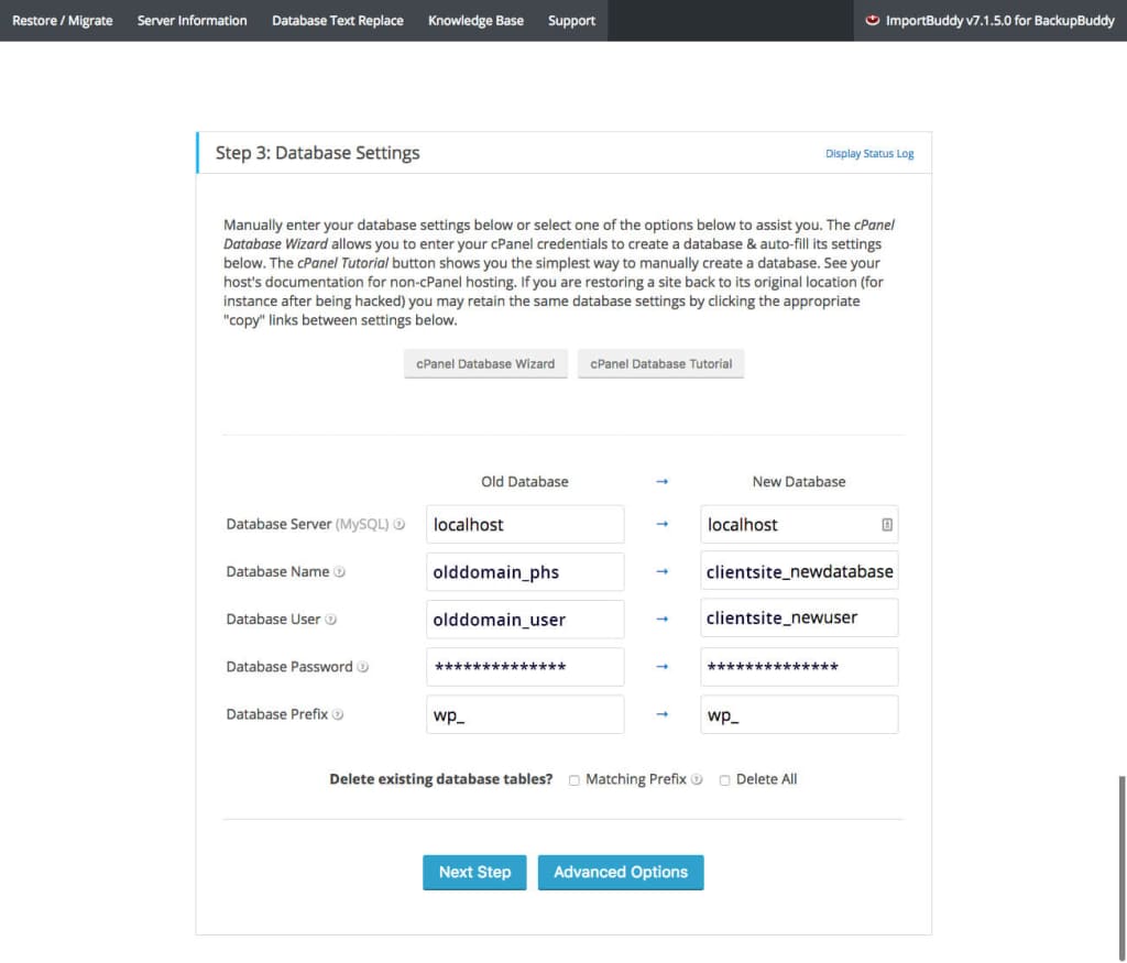 importbuddy-database-settings