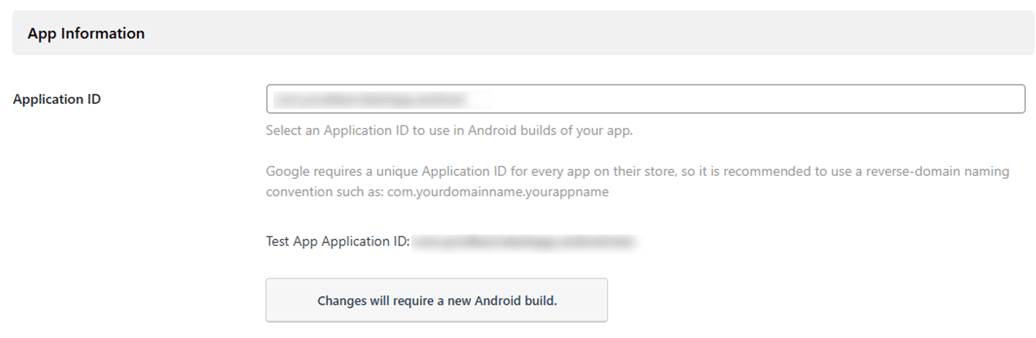 Screenshot of Application ID