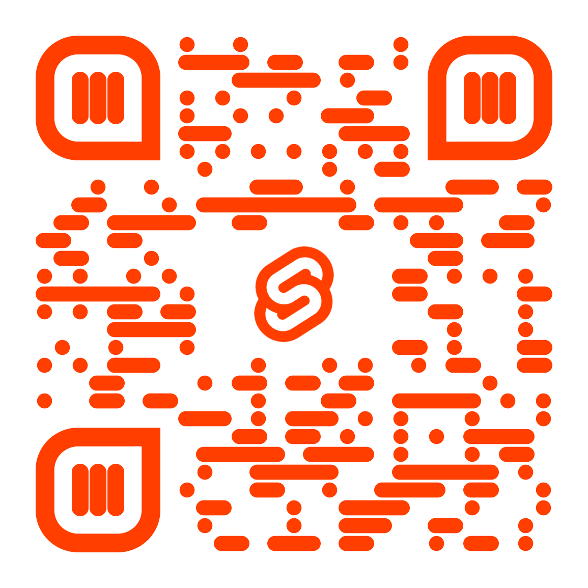 A customized QR code made using QR Code Monkey
