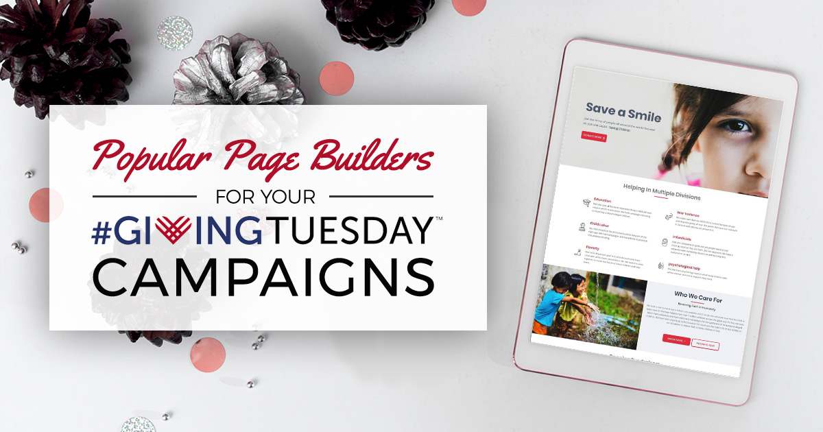 Popular page builders for your Giving Tuesday Campaigns