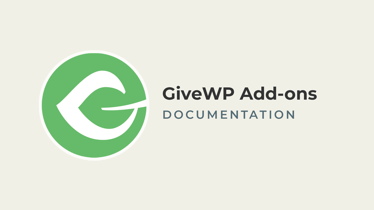 GiveWP Add-ons Documentation