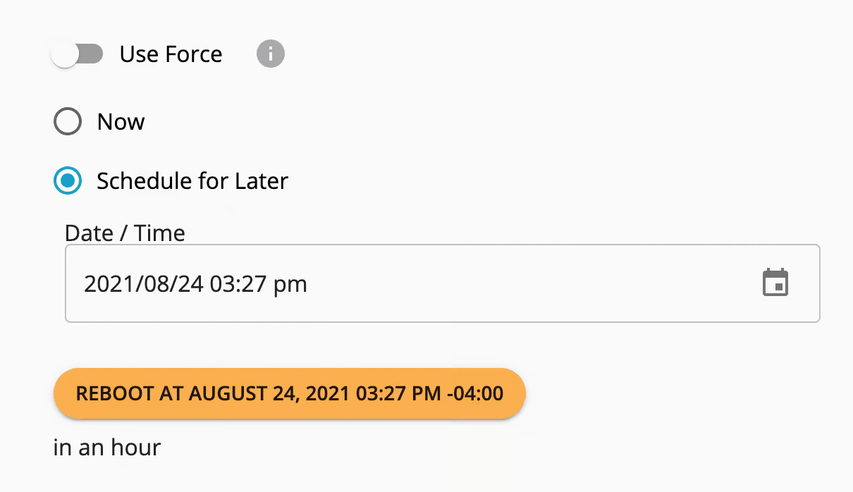 Scheduling the VPS reboot at a more convenient time with Liquid Web.