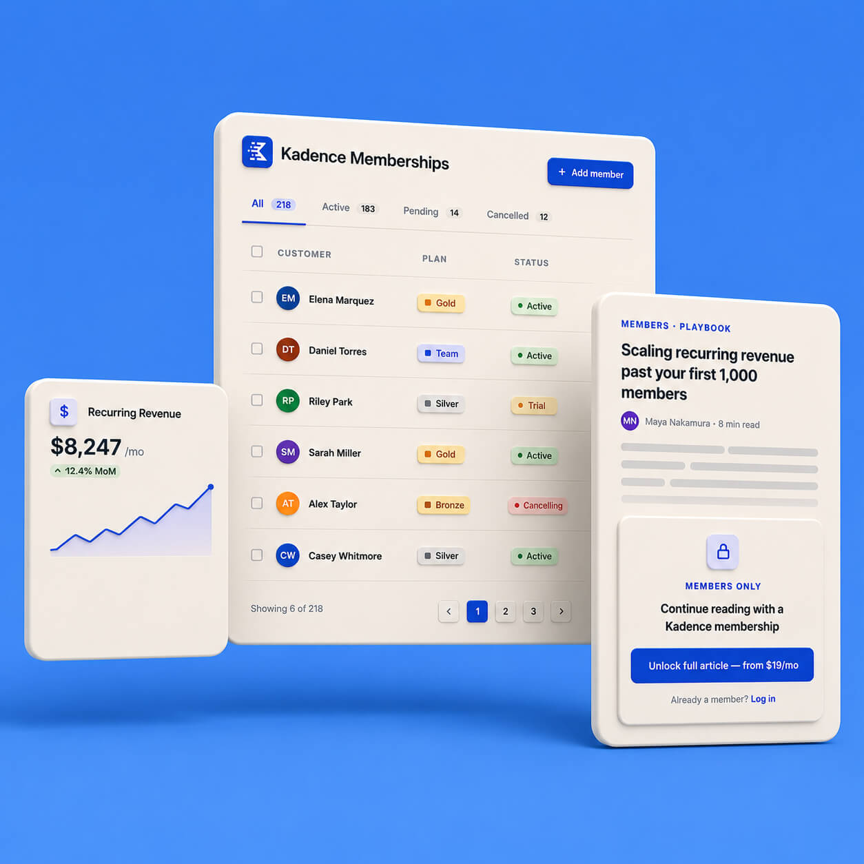 Kadence Memberships