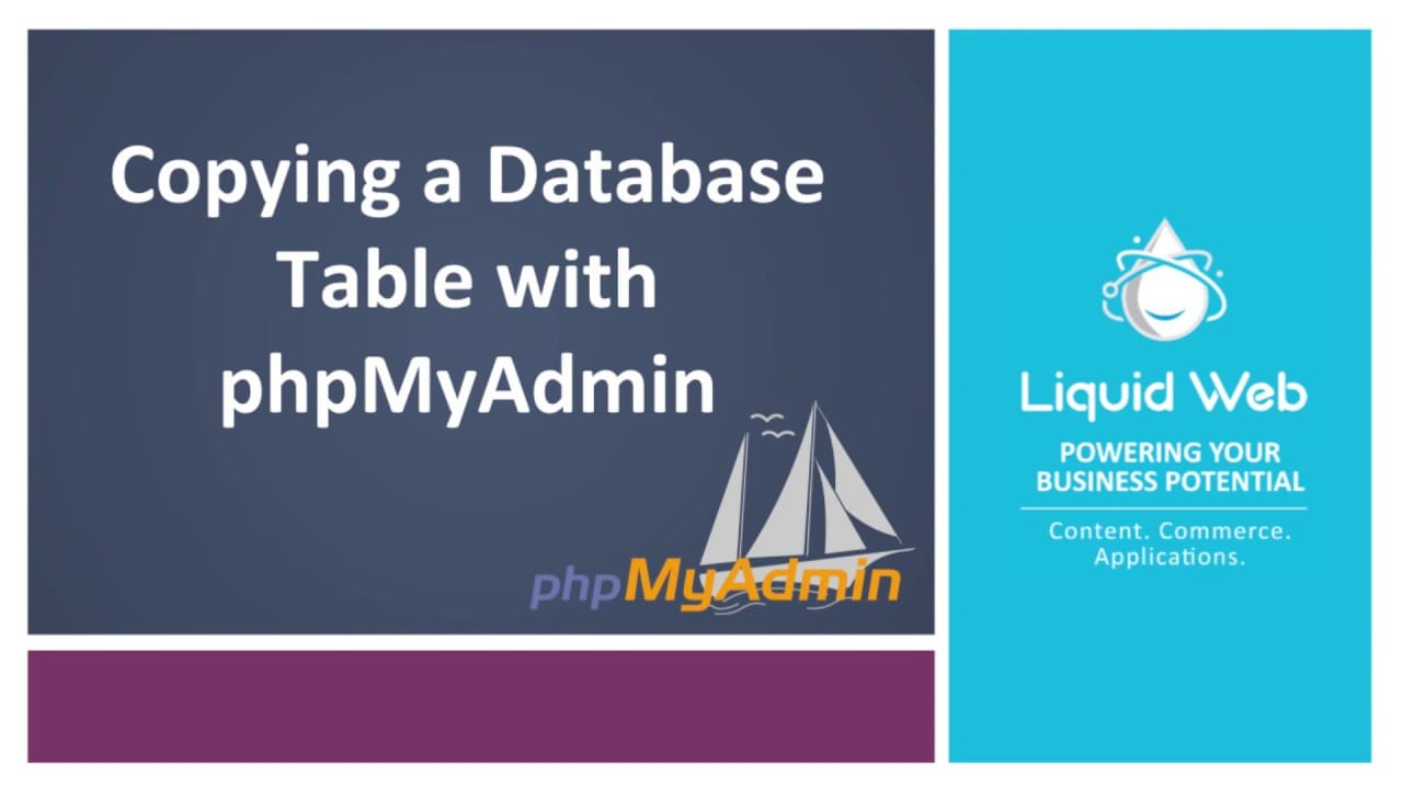Copying a Database Table with PhpMyAdmin