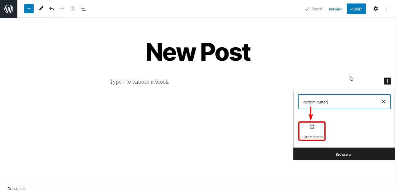 search reusable block name