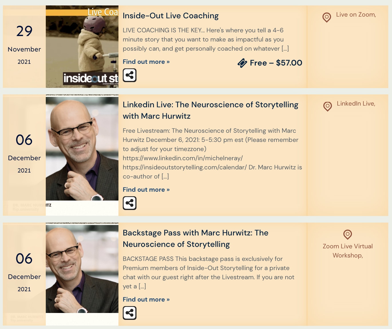 Inside-Out Storytelling List View