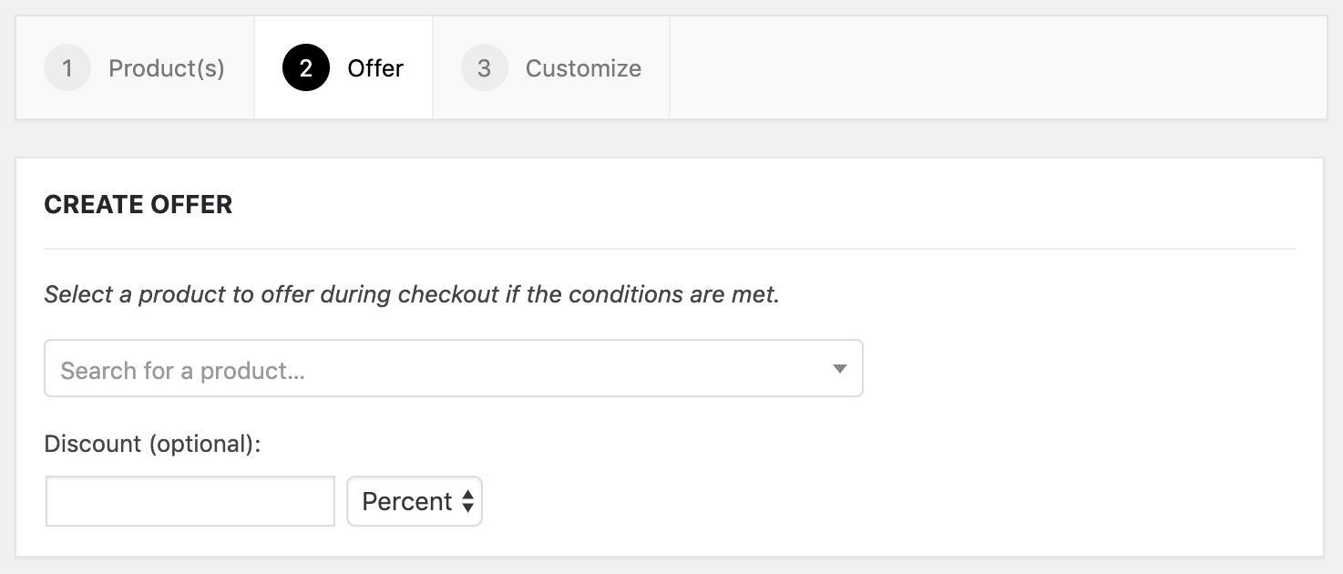 create offer tab