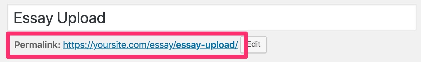 LearnDash essay permalink in admin