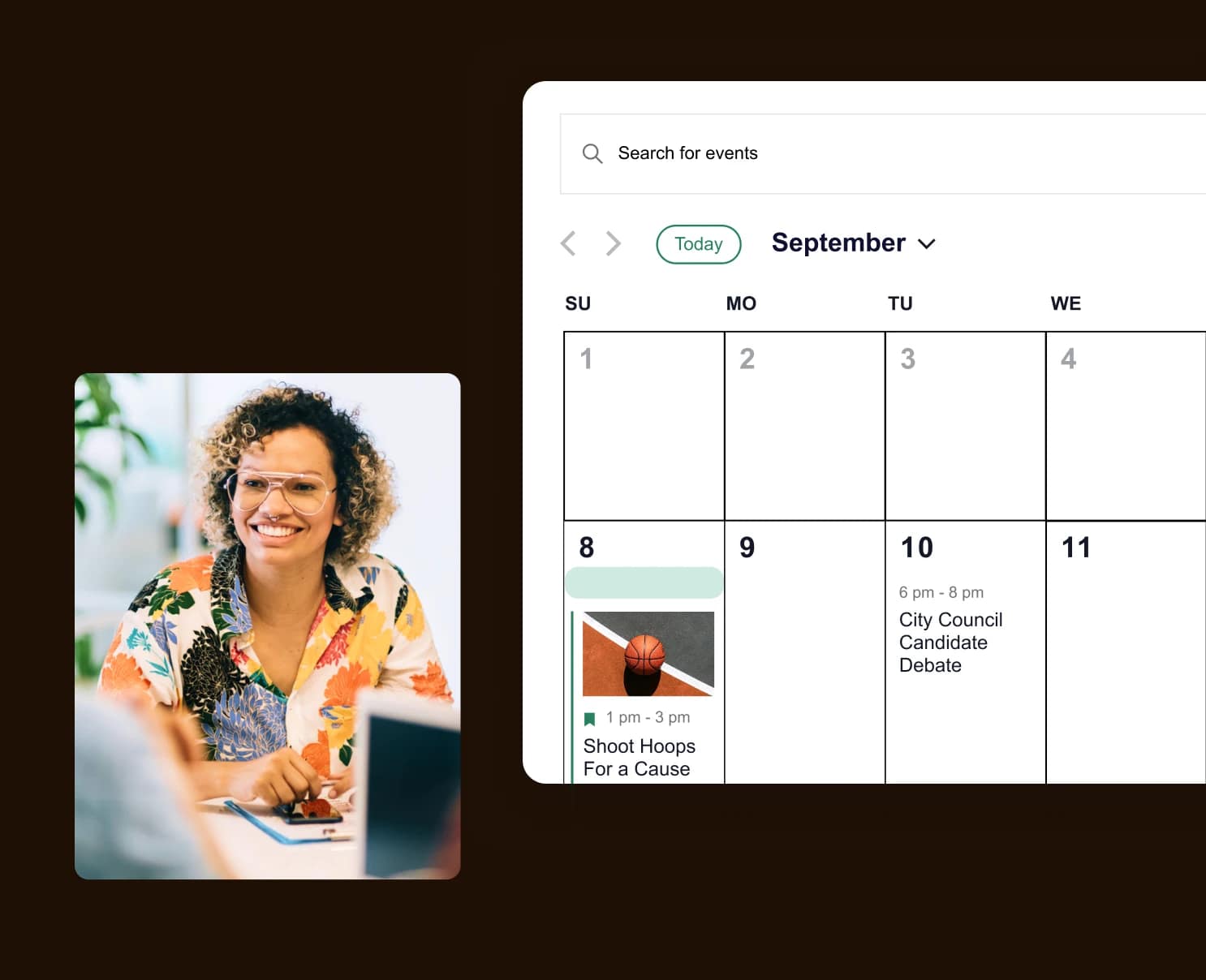 An online calendar powered by WordPress.
