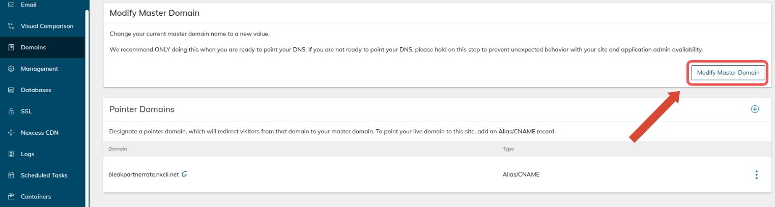 Once you confirm the update, Nexcess will automatically replace the temporary domain name used with the domain name you provided in all WordPress database tables and configuration files so you will not need to do it manually.