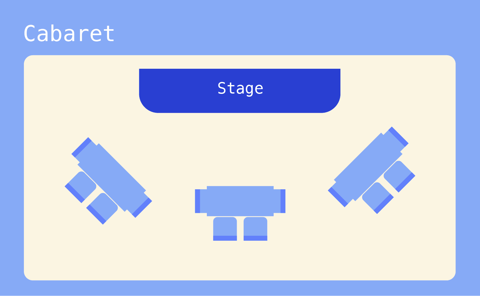 Cabaret-style seating