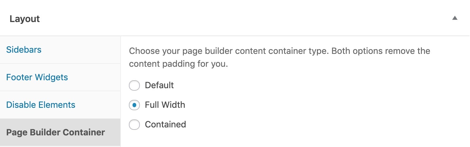 GeneratePress page settings
