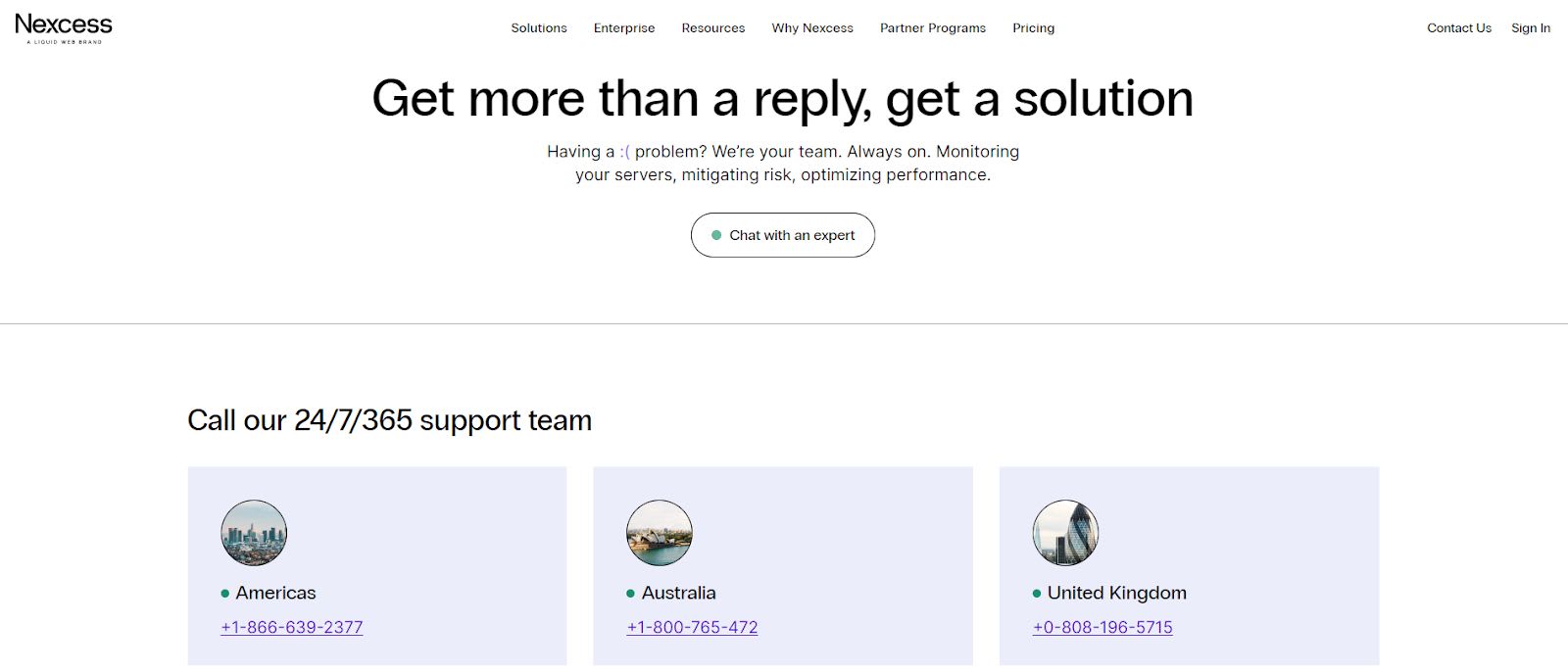 Nexcess Support Page