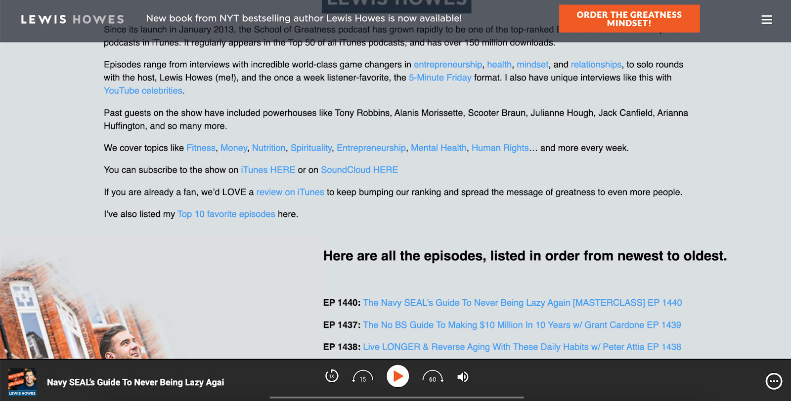 A podcasting website helps you build a content repository.