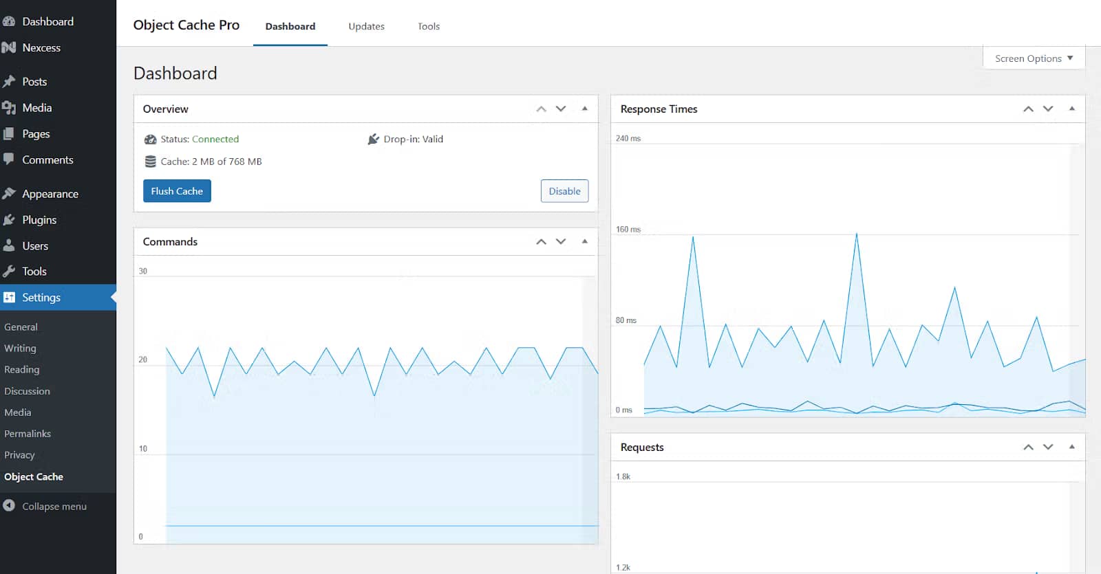 object cache pro to fix slow wordpress admin