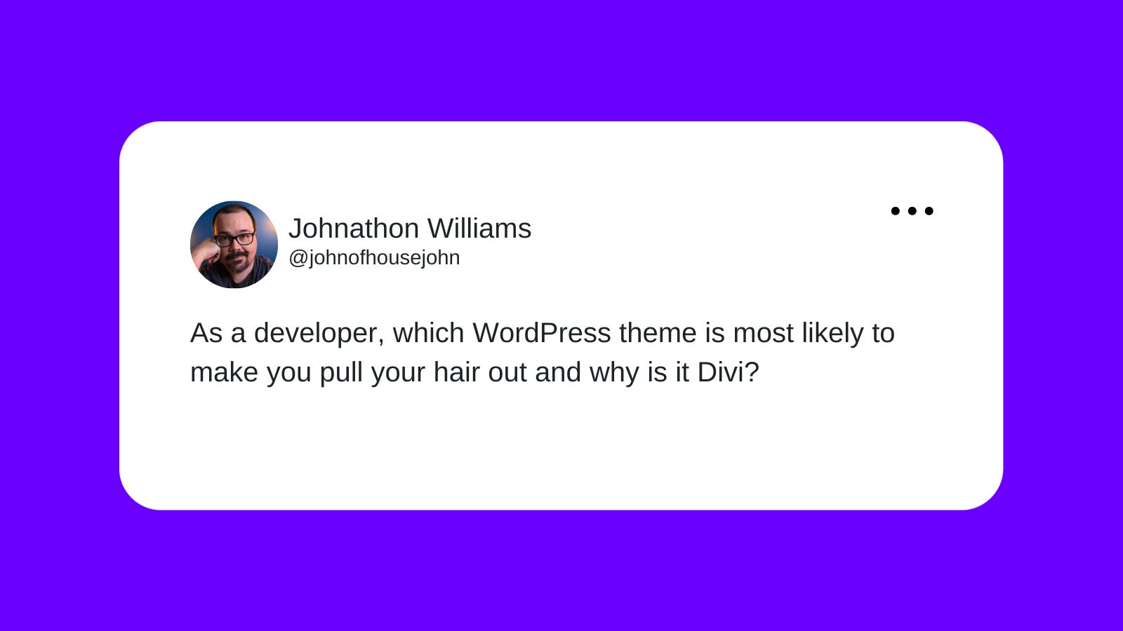 Johnathon Williams tweeting