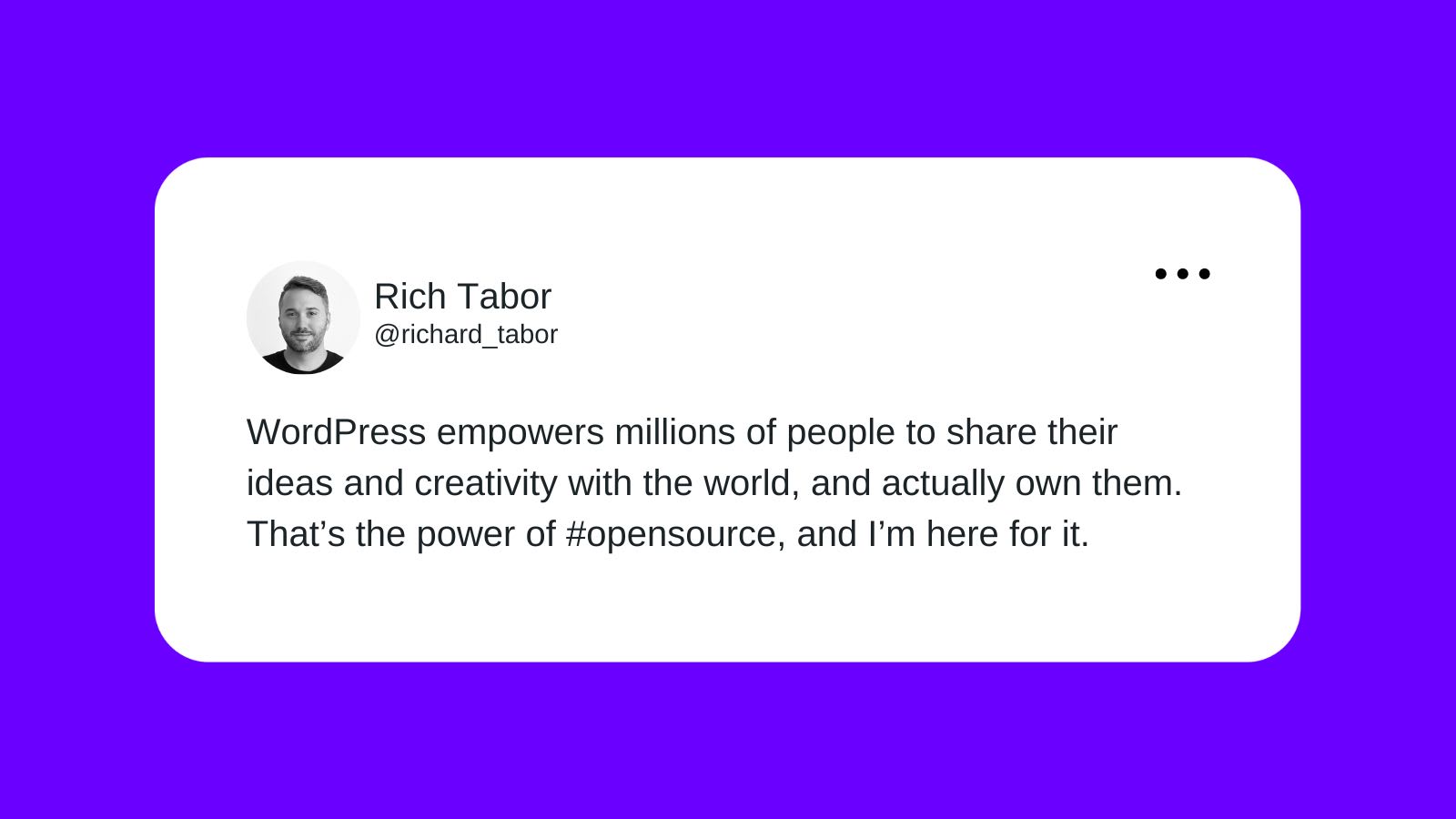 Rich Tabor tweeting