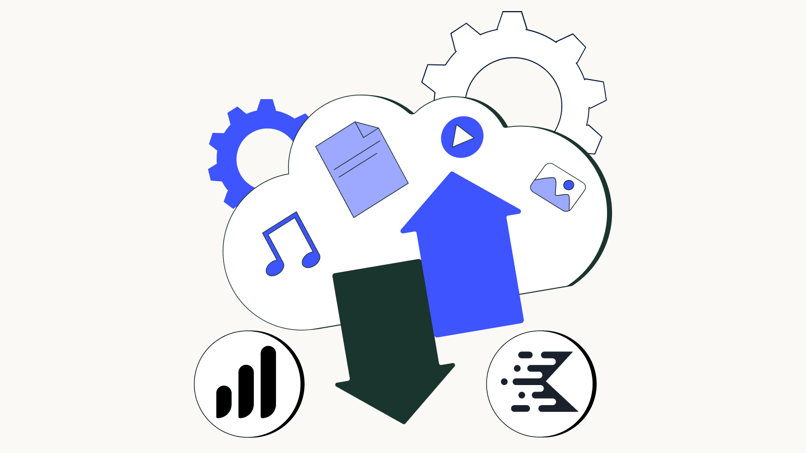 one arrow pointing up with another arrow pointing down. The learndash and kadence logos are displayed