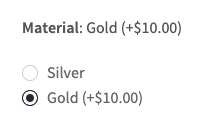 example of fees with attributes