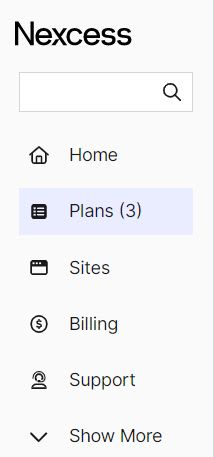 Tab showing Plans.