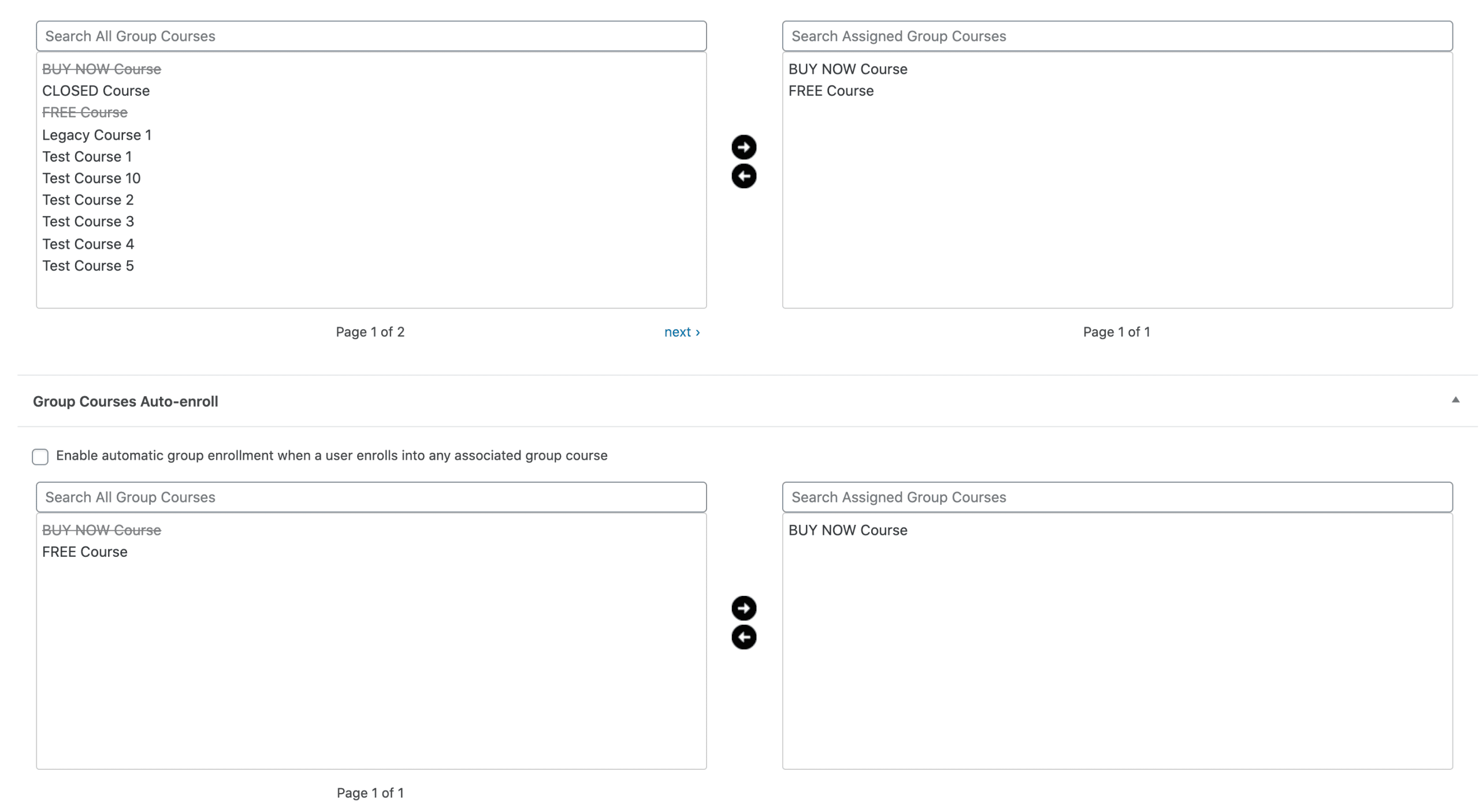 Courses in groups