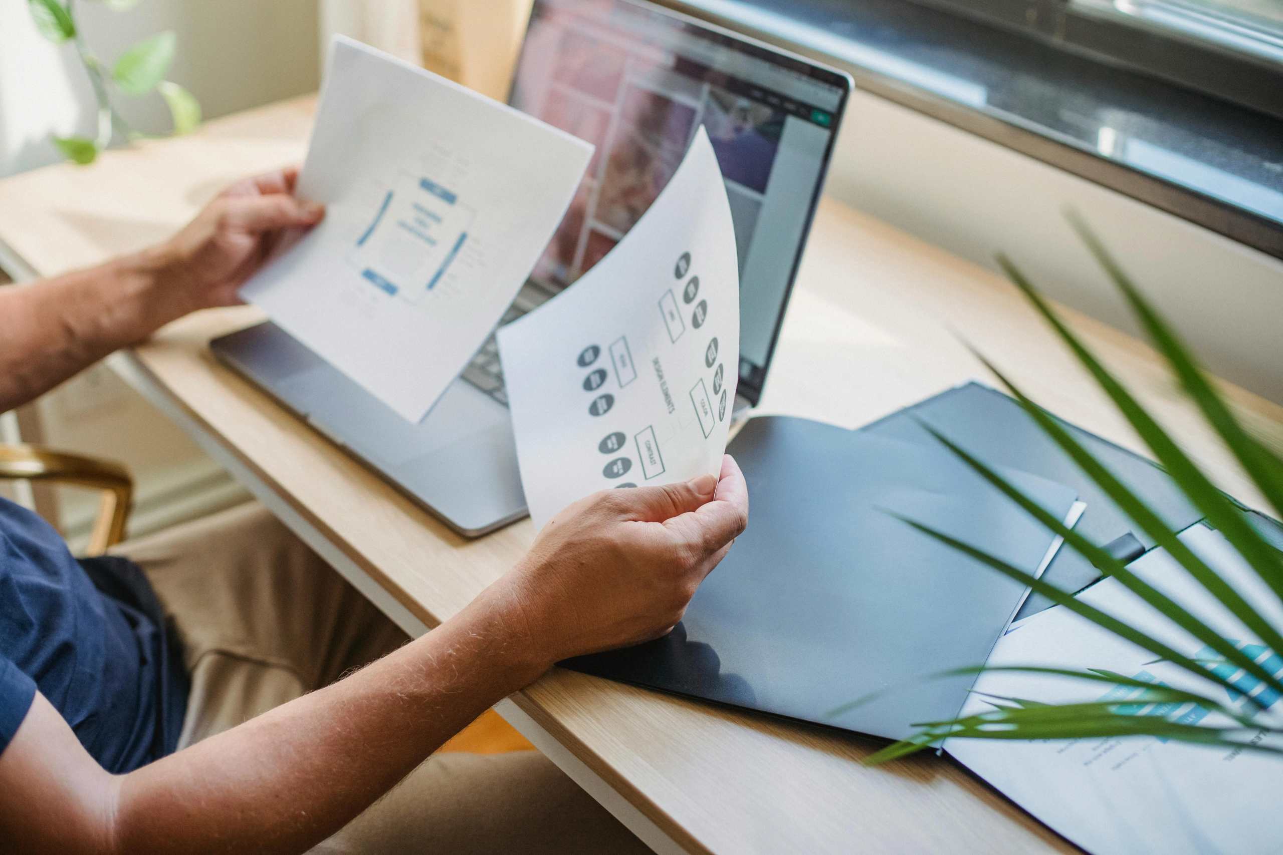 person designing website