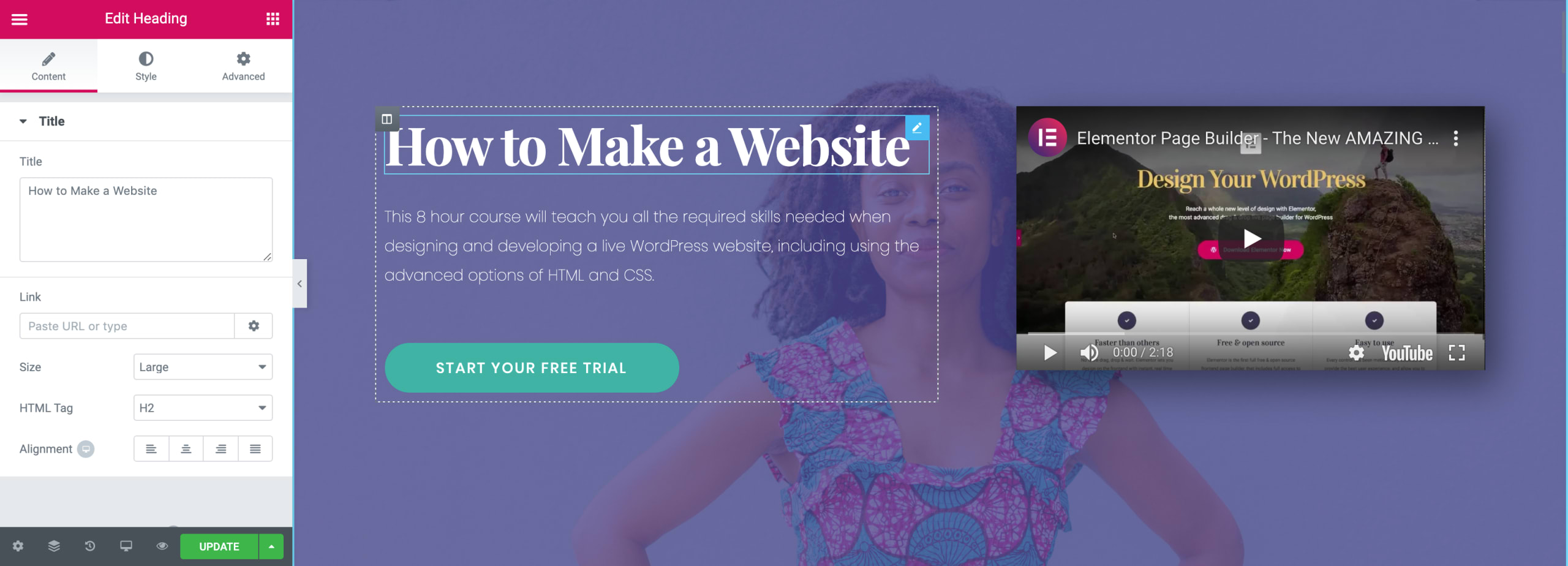 Copy and paste or type your Giving Tuesday content into the title and description area.