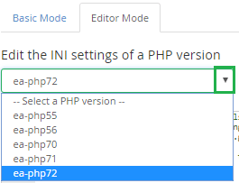php version edit ini settings