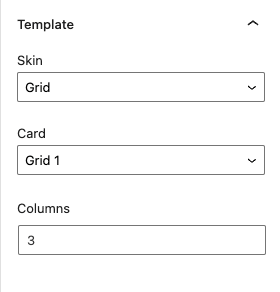 Add new page Course Grid template