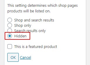 hide the parent product