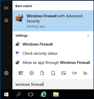 Windows Firewall Search