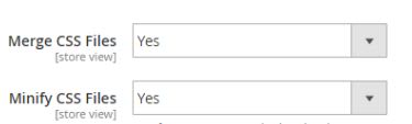 While you’re in the Developer section, you also can enable the CSS merging and minifying by setting Merge CSS Files and Minify CSS Files to Yes values.