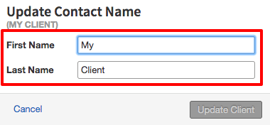 update client information