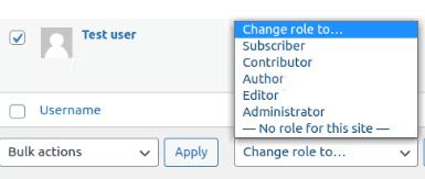 wordpress user role screenshot