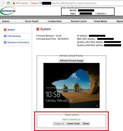 ipmi dashboard screenshot