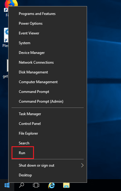 opening the execute menu